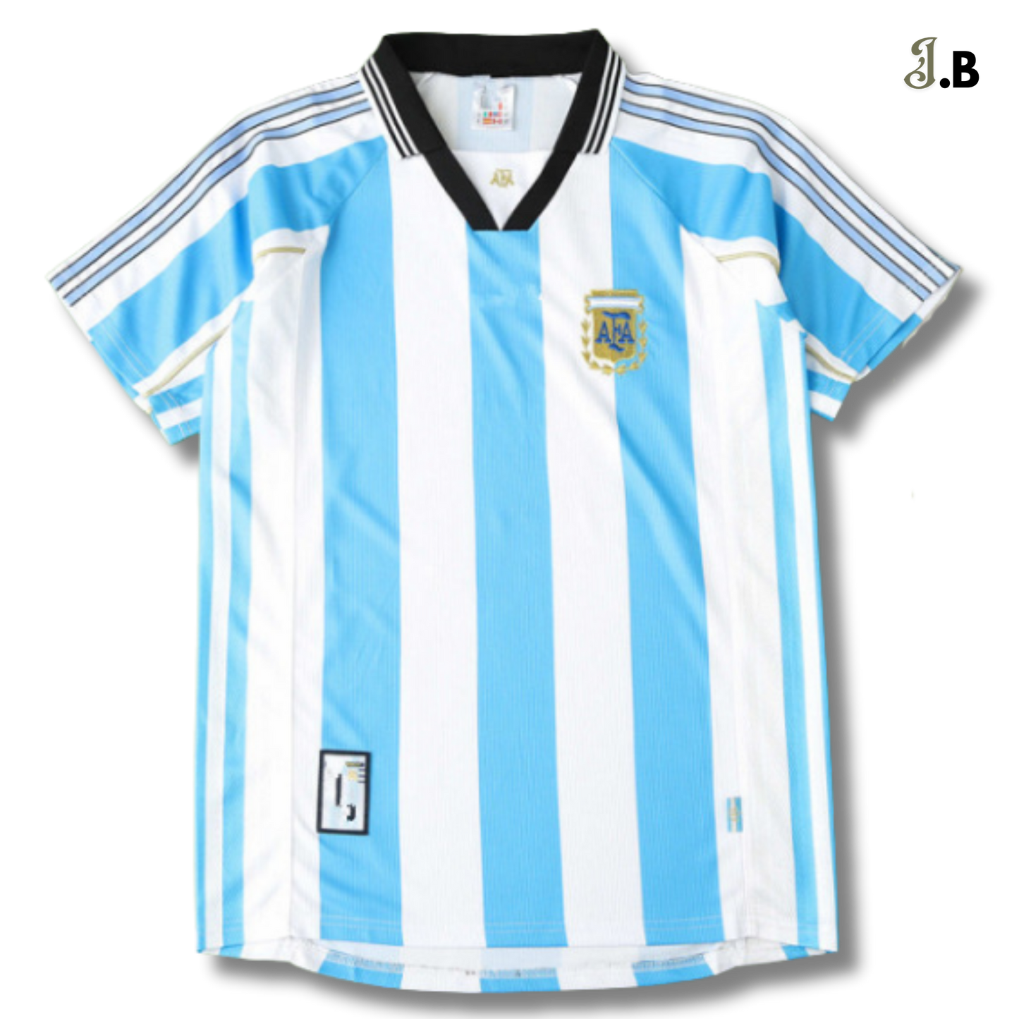 Argentina Vintage 98 Home Light Sea Blue/Gray Jersey JogaBonito