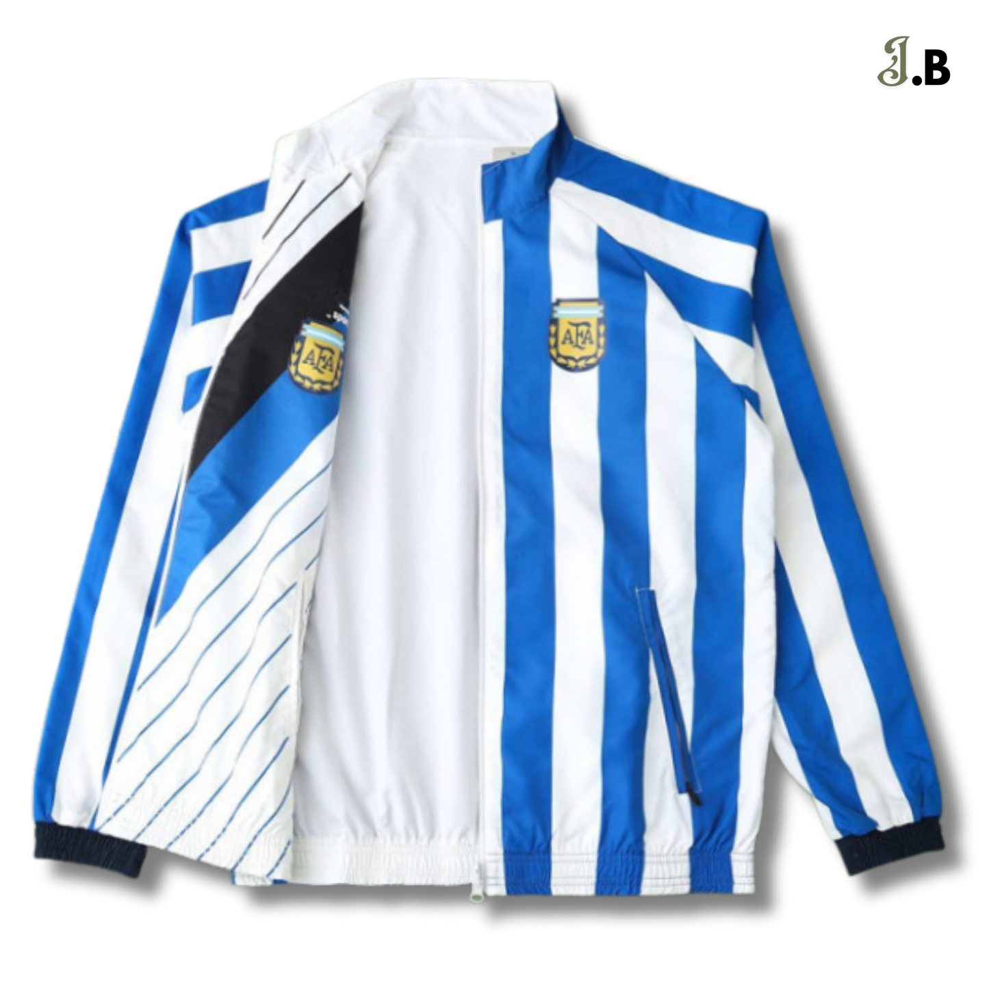 Argentina 24/25 White/Blue Striped Reversible Windbreaker JogaBonito