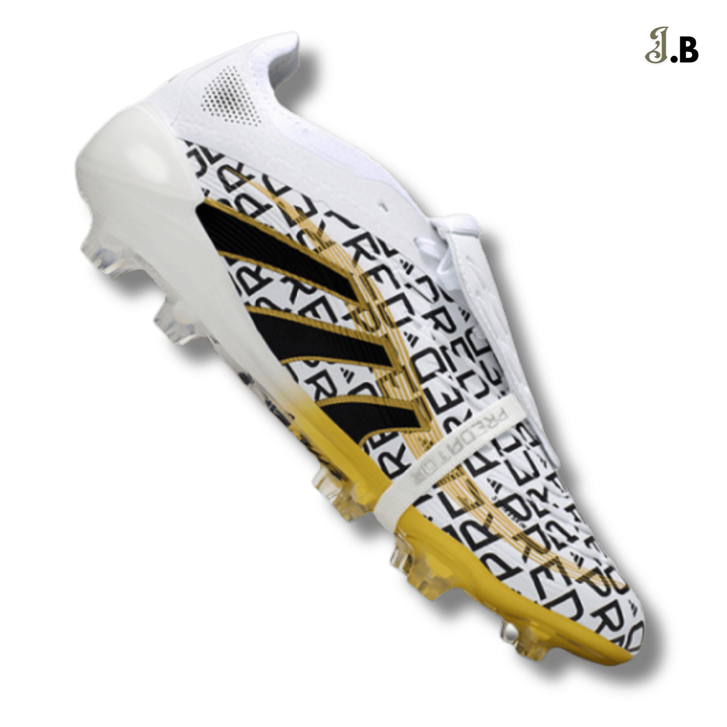 Adidas White/Gold Predator Accuracy FG Cleats - JogaBonito - Athletic Shoes