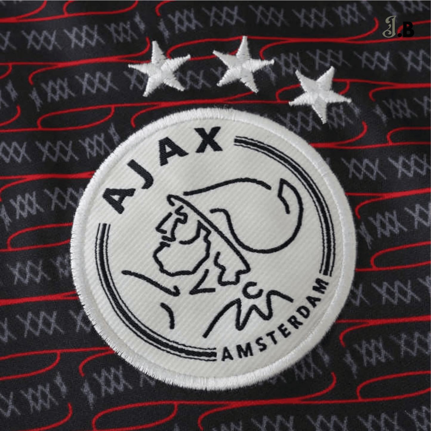 AFC Ajax 24 Black Patterned Training Jersey - JogaBonito - Jersey