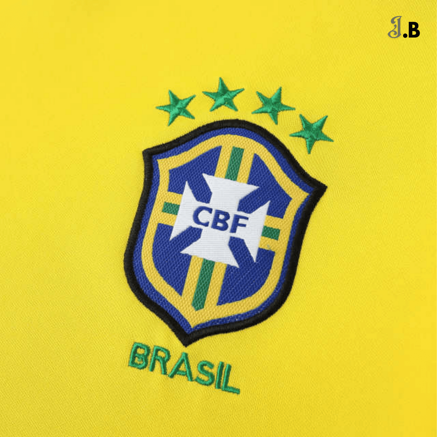 Brazil Vintage 98 Home Fan Yellow Long Sleeve Jersey - JogaBonito - Jersey