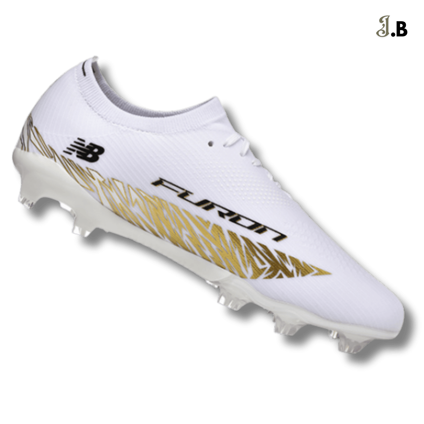 New Balance Furon Team V8 Elite FG Cleats White/Gold - JogaBonito - Cleat