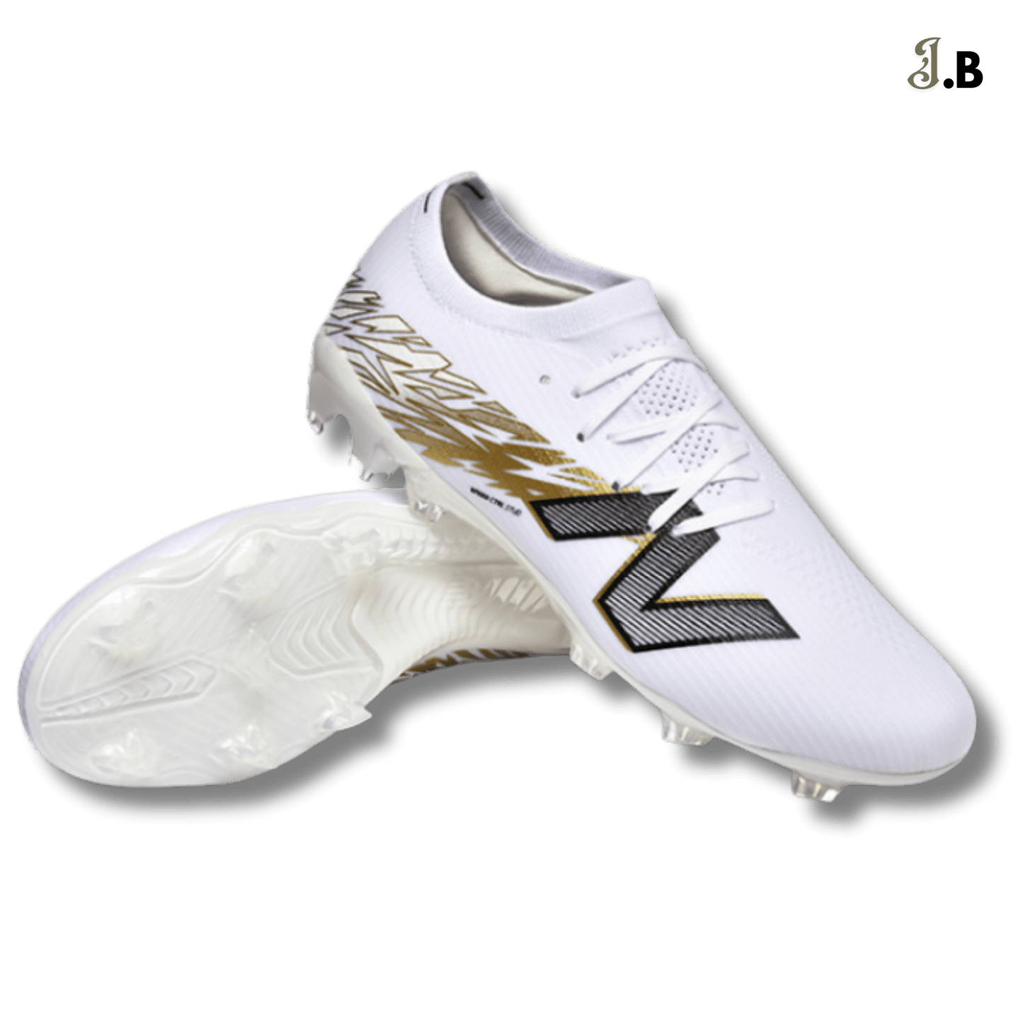 New Balance Furon Team V8 Elite FG Cleats White/Gold - JogaBonito - Cleat