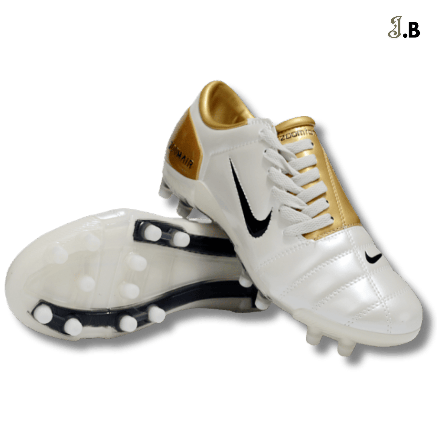 Nike Air Zoom T90 Gold/White FG Cleats - JogaBonito - Cleat
