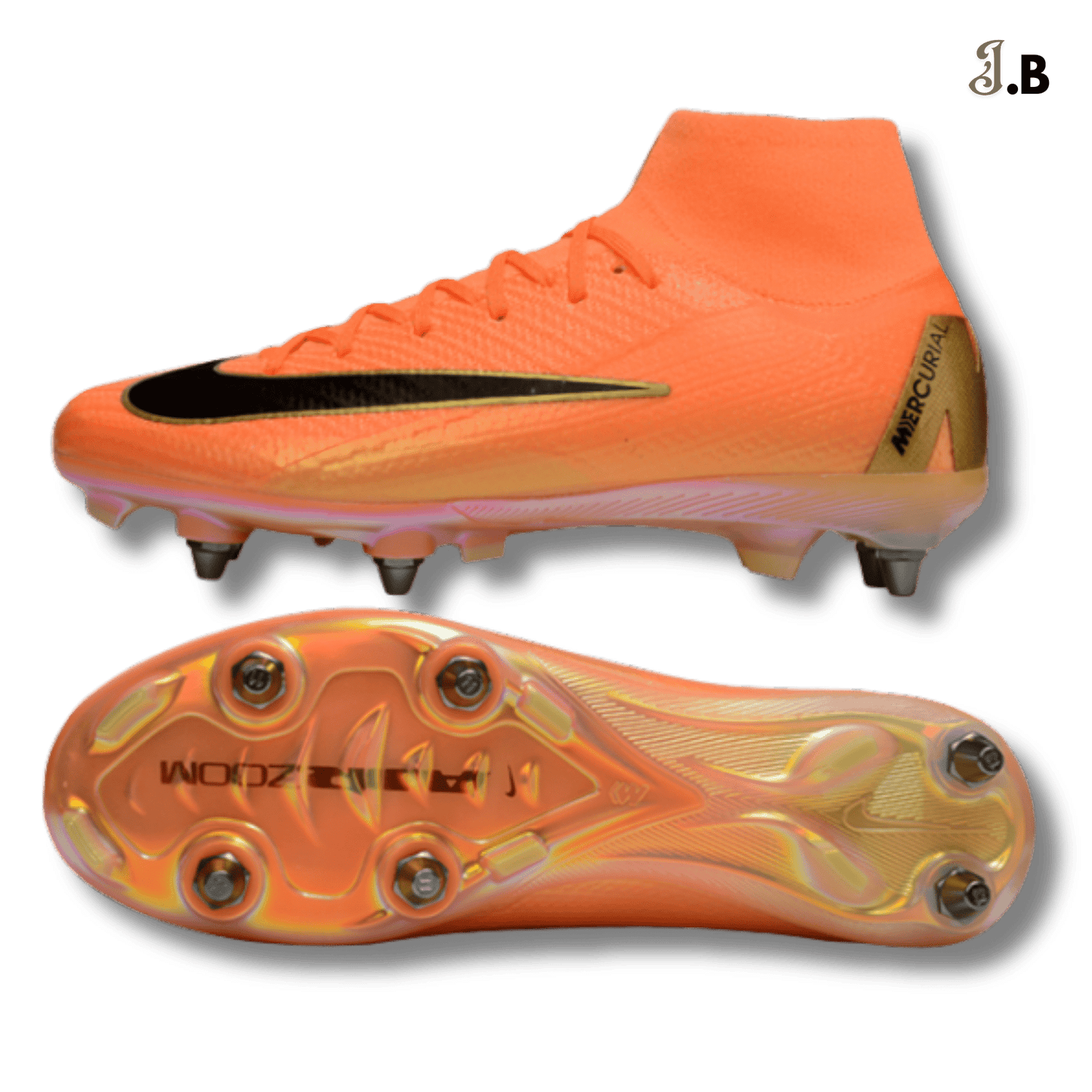 Nike Mercurial Vapor Elite Orange/Black Cleats - JogaBonito - Athletic Shoes