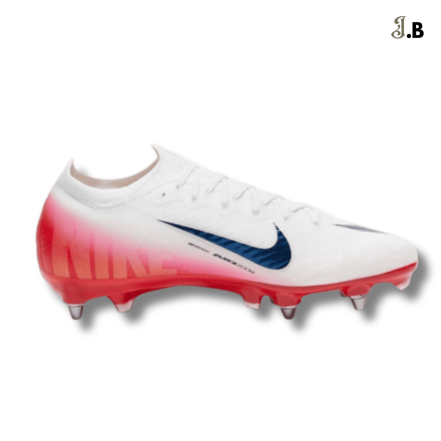 Nike White/Red Air Zoom Mercurial Vapor XV Elite SG Cleats - JogaBonito - Athletic Shoes