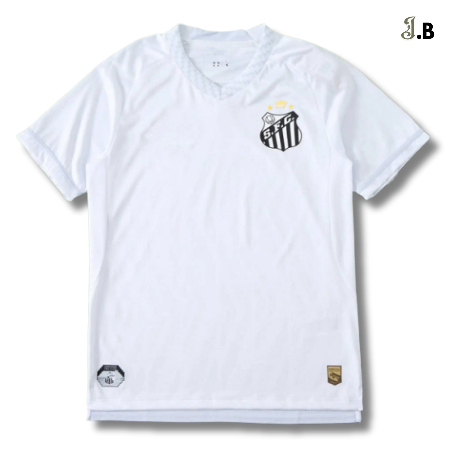 Santos FC Vintage White Home Fan Jersey JogaBonito