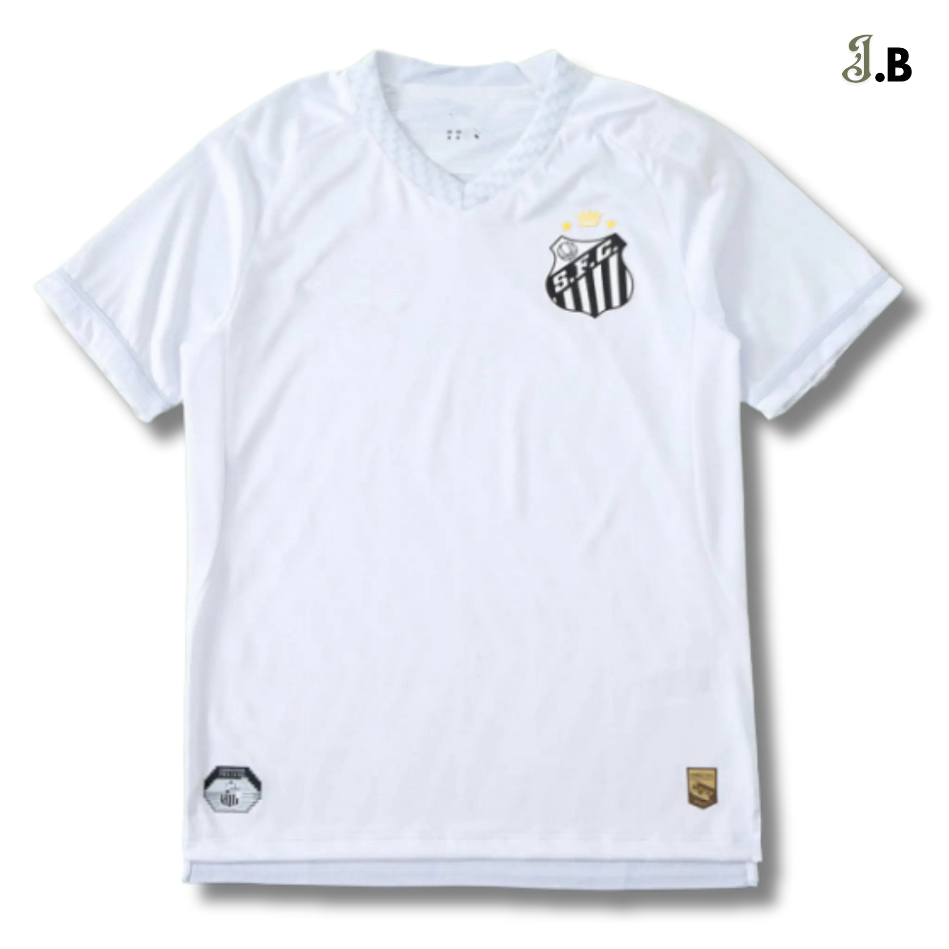 Santos FC Vintage White Home Fan Jersey JogaBonito