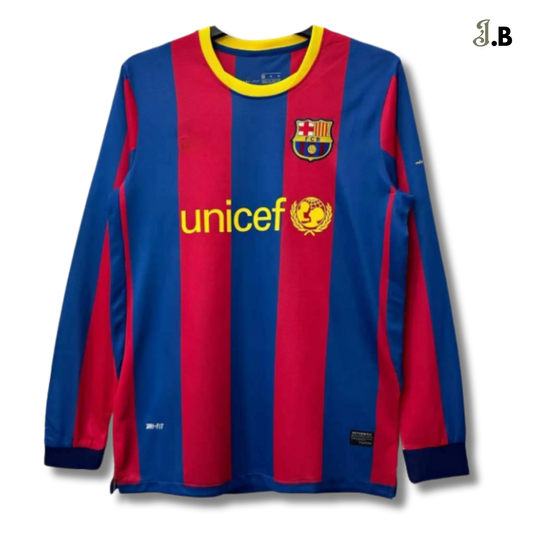FC Barcelona Vintage 2010 Striped Home Long Sleeve JogaBonito