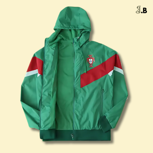 Retro UEFA Portugal Hooded Training Jacket