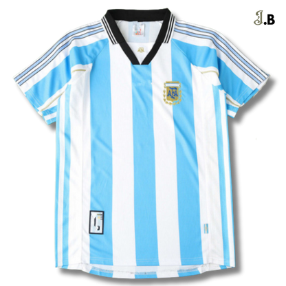 Argentina Vintage 98 Home Light Sea Blue/Gray Jersey JogaBonito