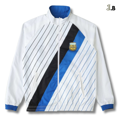 Argentina 24/25 White/Blue Striped Reversible Windbreaker JogaBonito