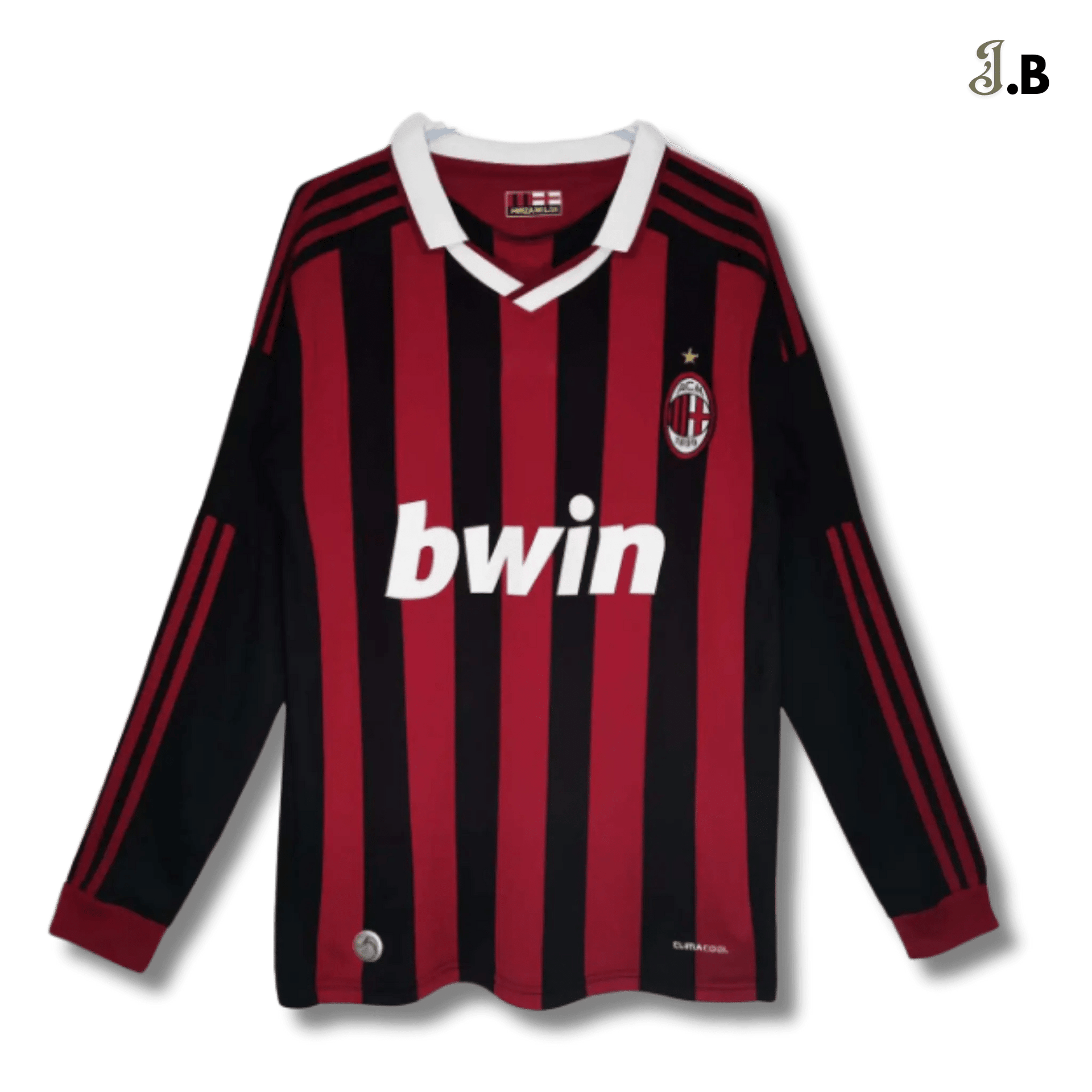 AC Milan Vintage 09 Black Home Long Sleeve | JogaBonito