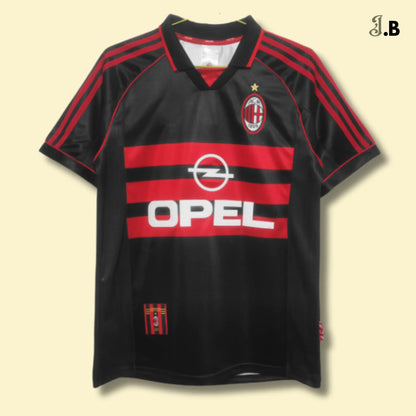 AC Milan Vintage 98 Black & Red Third Jersey - JogaBonito - Jersey