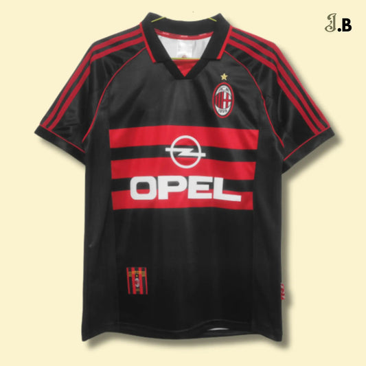 AC Milan Vintage 98 Black & Red Third Jersey - JogaBonito - Jersey
