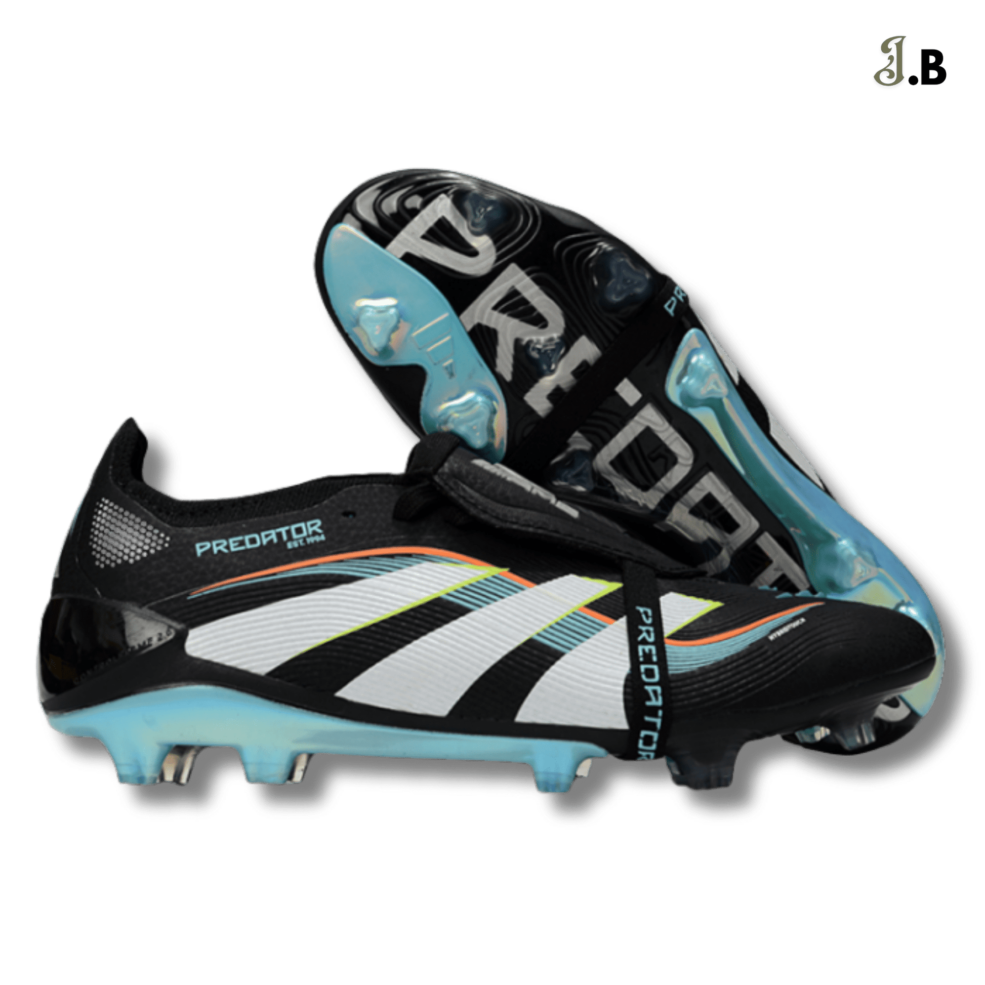Adidas Black/Blue Predator Elite Accuracy FG Cleats - JogaBonito - Athletic Shoes