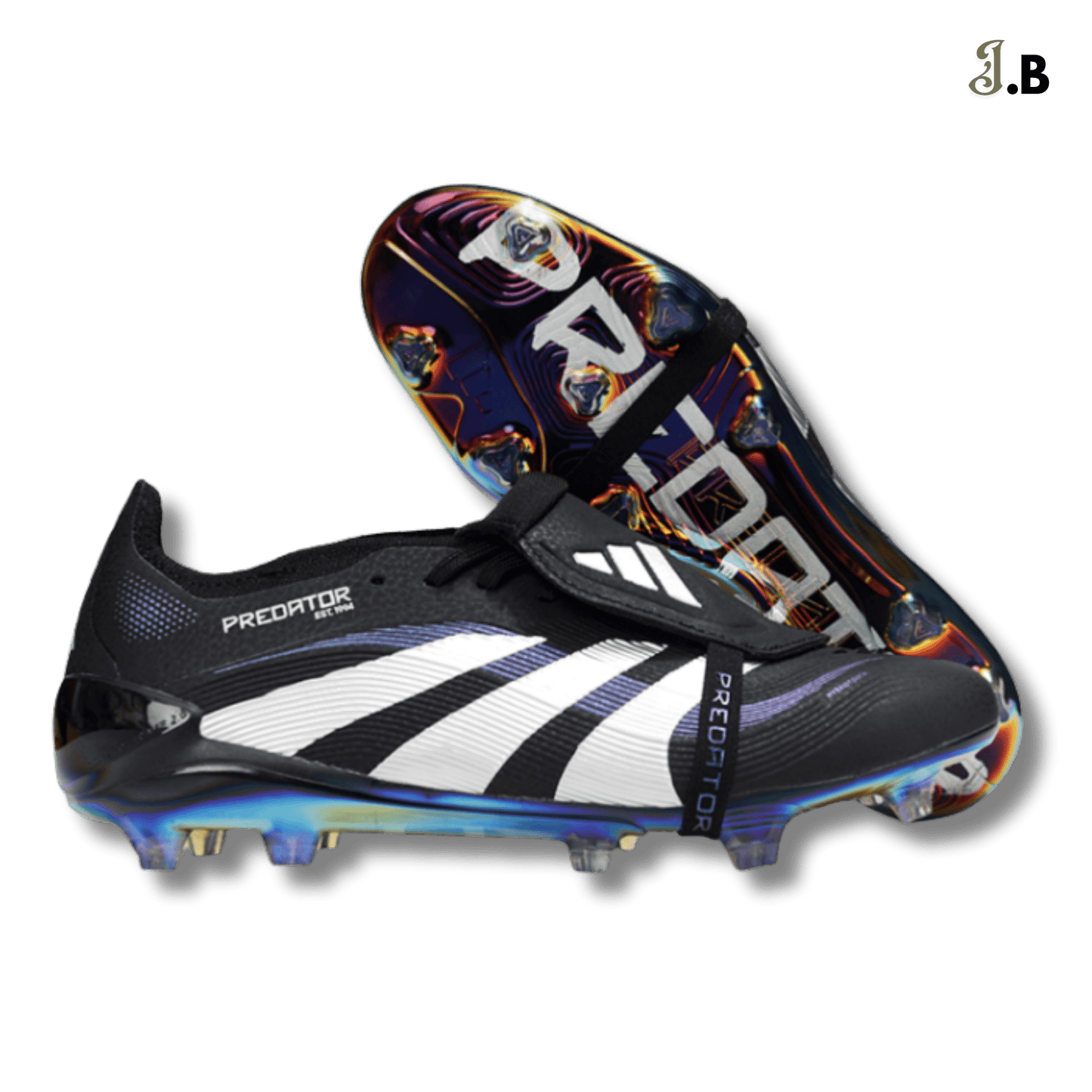 Adidas Black/Iridescent Predator Elite FG Cleats - JogaBonito - Athletic Shoes