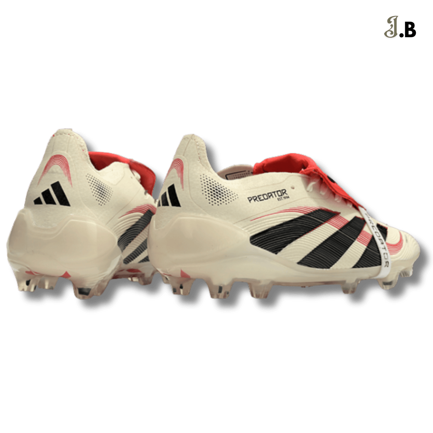 Adidas Cream/Red Predator Accuracy FG Cleats - JogaBonito - Athletic Shoes