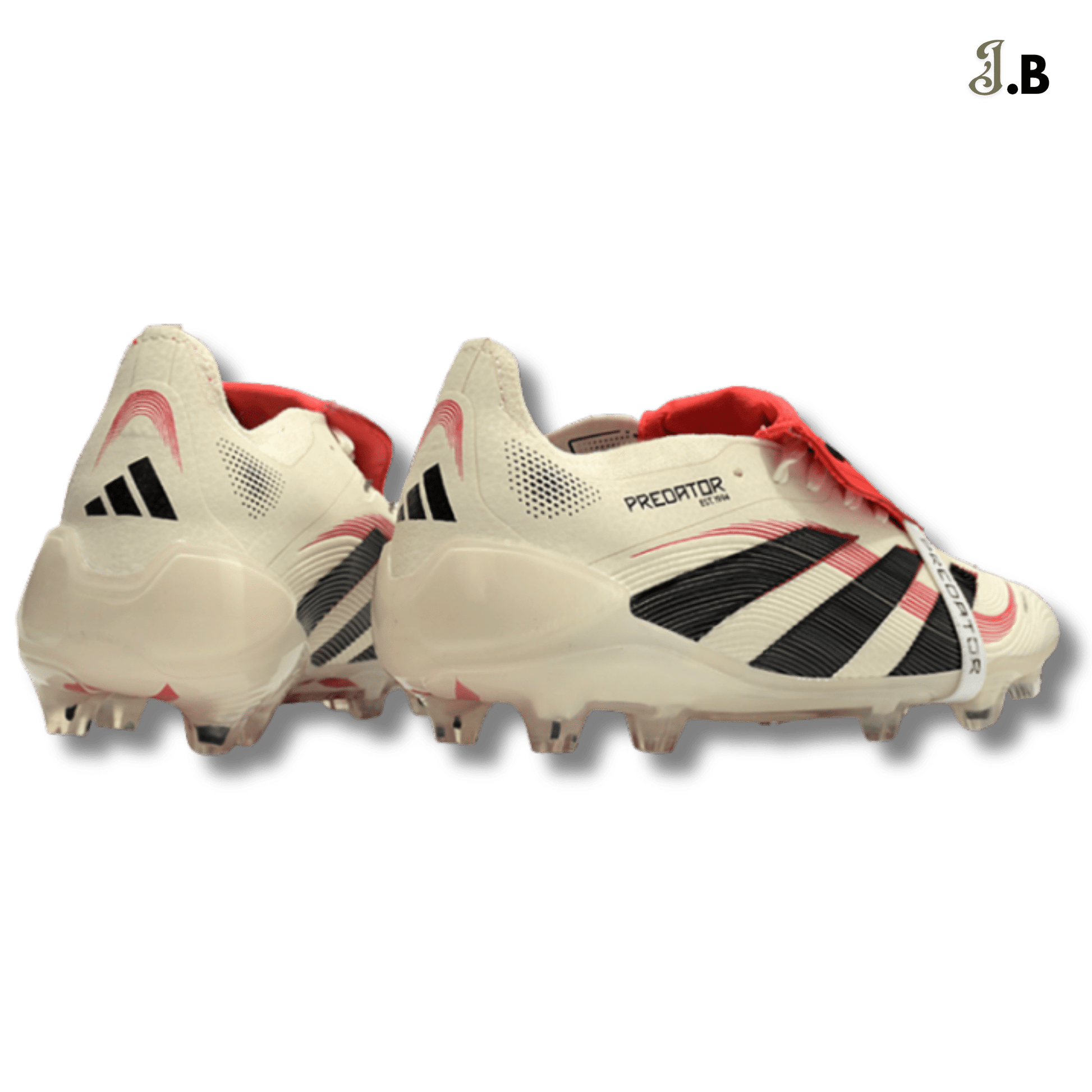 Adidas Cream/Red Predator Accuracy FG Cleats - JogaBonito - Athletic Shoes