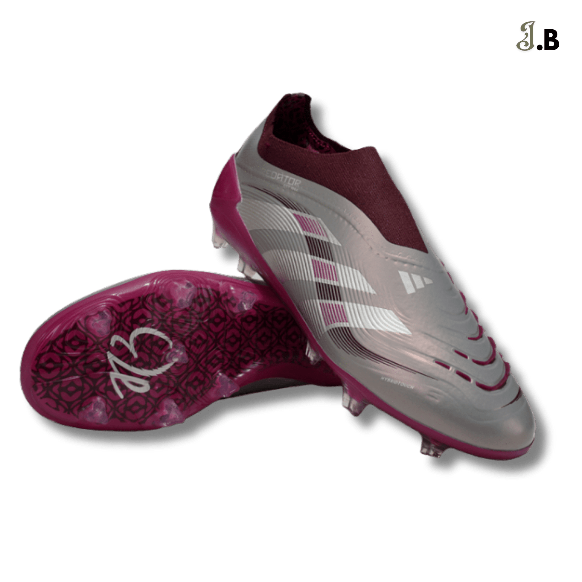 Adidas Grey/Maroon Predator Accuracy FG Cleats - JogaBonito - Athletic Shoes