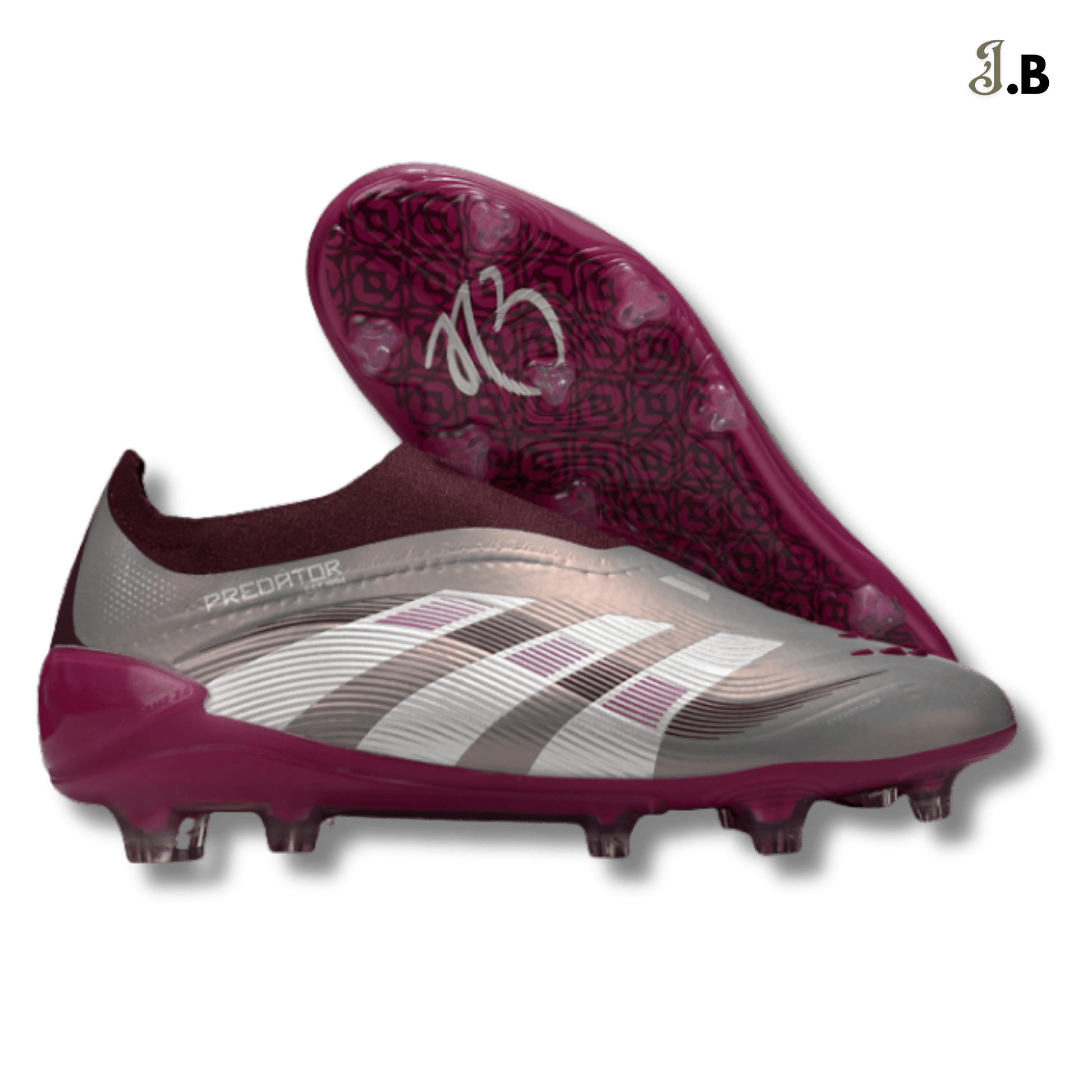 Adidas Grey/Maroon Predator Accuracy FG Cleats - JogaBonito - Athletic Shoes