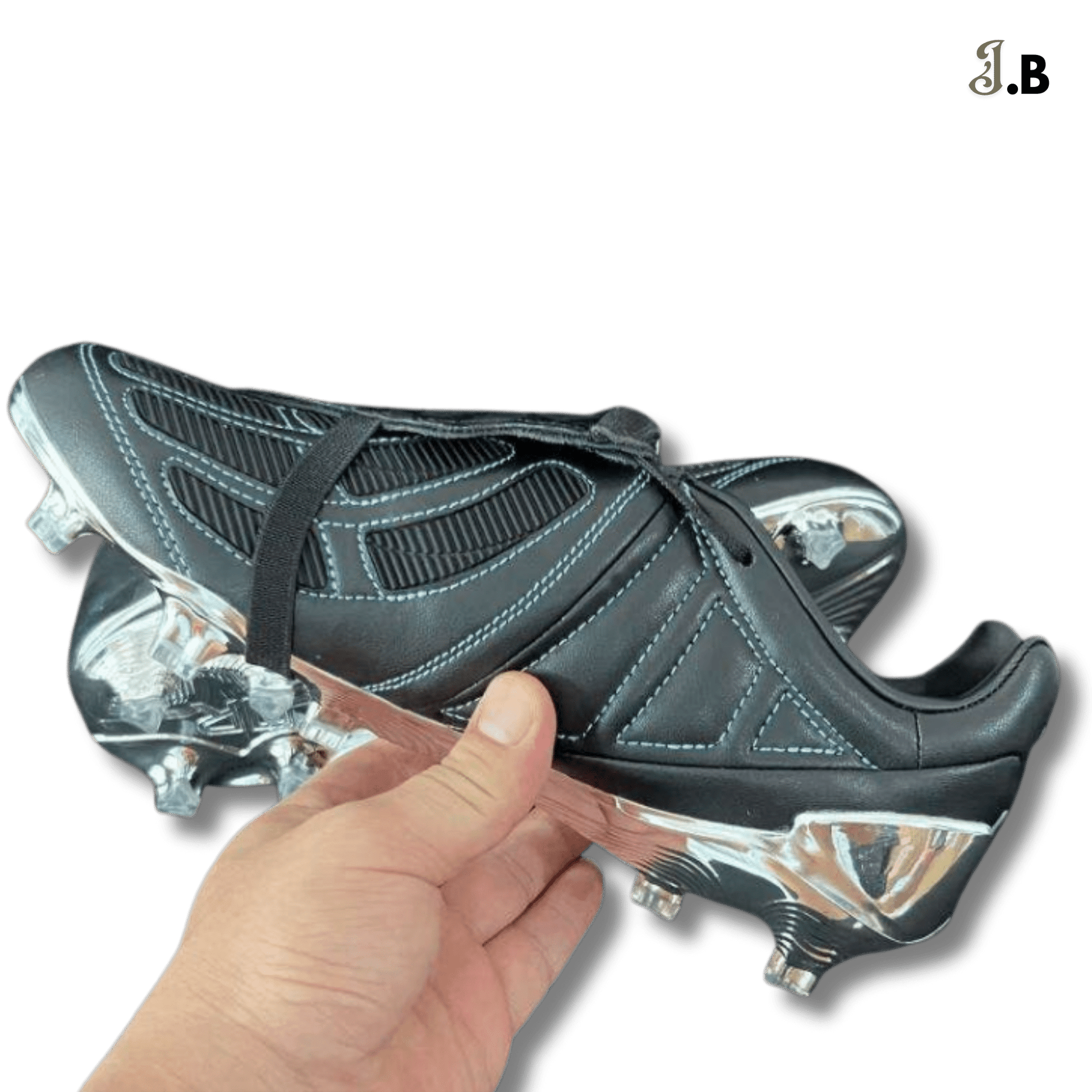 Adidas Predator Accuracy Black/Indigo Custom Cleats - JogaBonito - Athletic Shoes