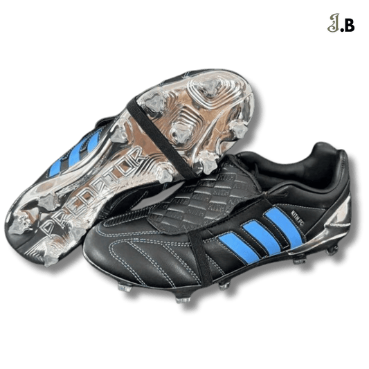Adidas Predator Accuracy Black/Indigo Custom Cleats - JogaBonito - Athletic Shoes