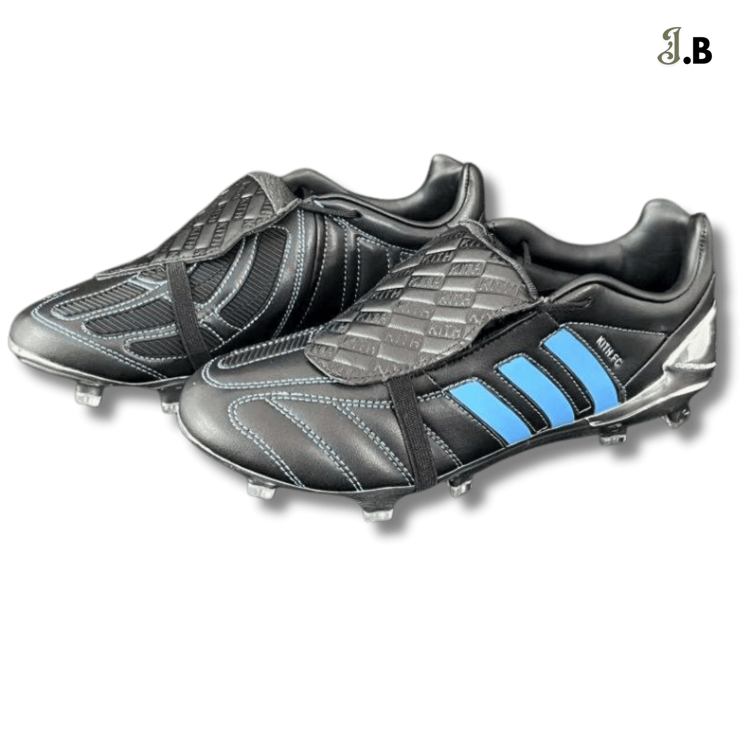 Adidas Predator Accuracy Black/Indigo Custom Cleats - JogaBonito - Athletic Shoes