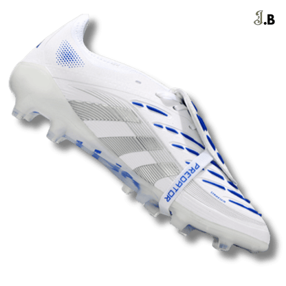 Adidas White/Blue Predator Accuracy AG Cleats - JogaBonito - Athletic Shoes