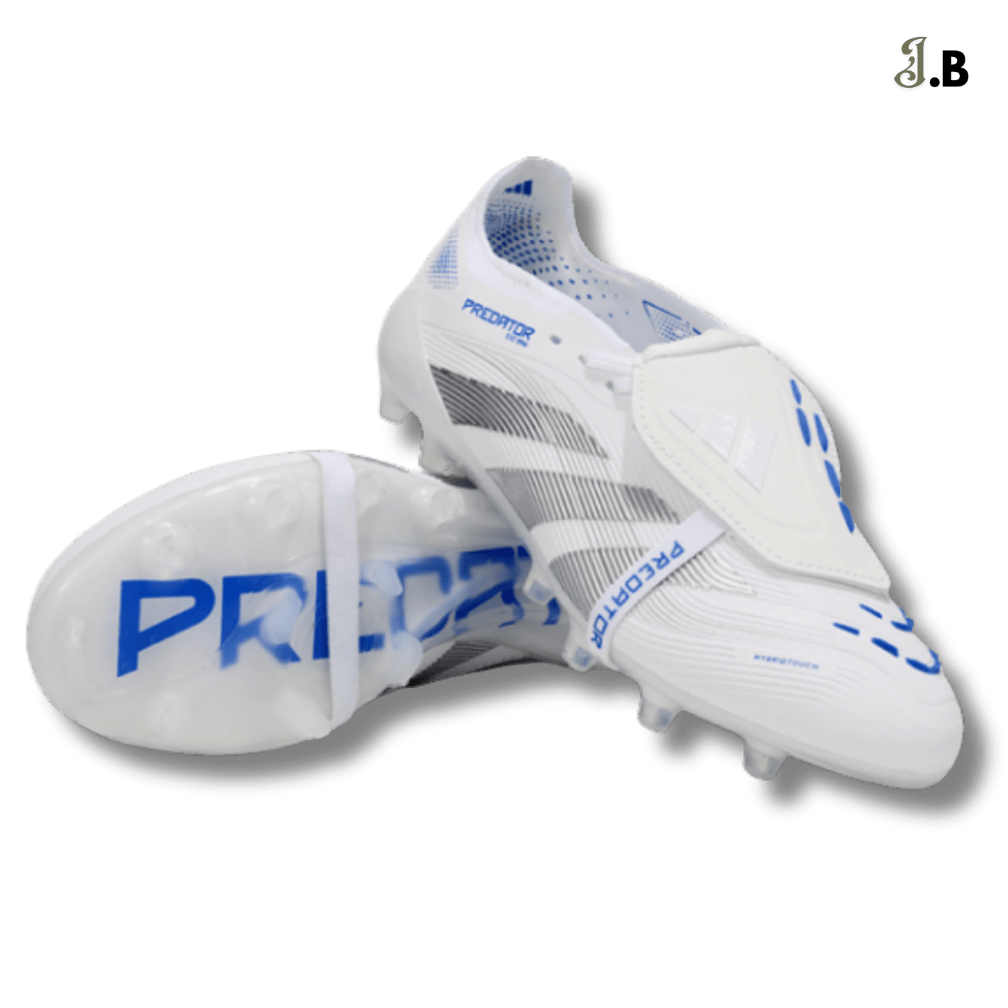 Adidas White/Blue Predator Accuracy AG Cleats - JogaBonito - Athletic Shoes