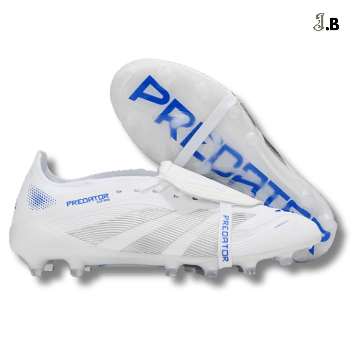 Adidas White/Blue Predator Accuracy AG Cleats - JogaBonito - Athletic Shoes