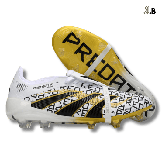 Adidas White/Gold Predator Accuracy FG Cleats - JogaBonito - Athletic Shoes