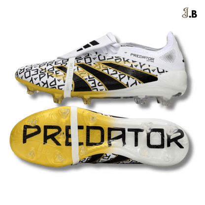 Adidas White/Gold Predator Accuracy FG Cleats - JogaBonito - Athletic Shoes