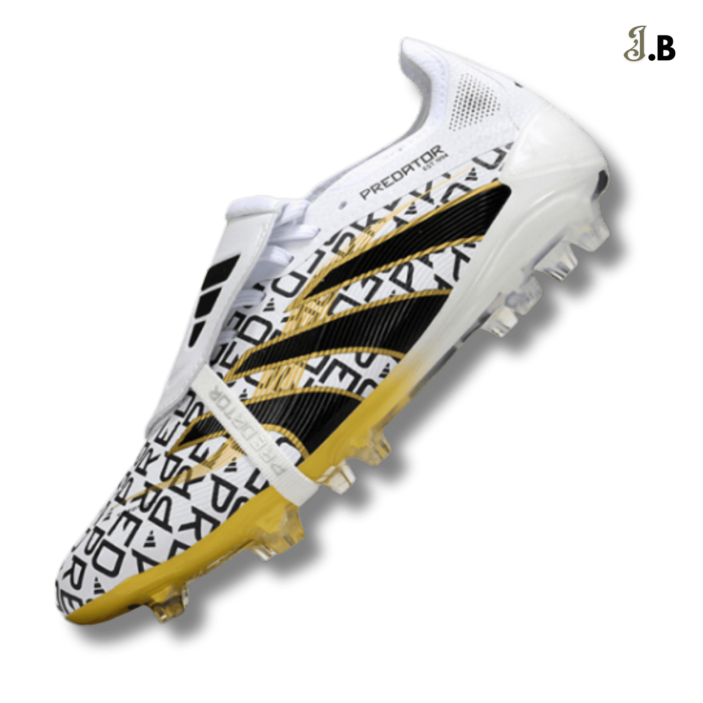 Adidas White/Gold Predator Accuracy FG Cleats - JogaBonito - Athletic Shoes