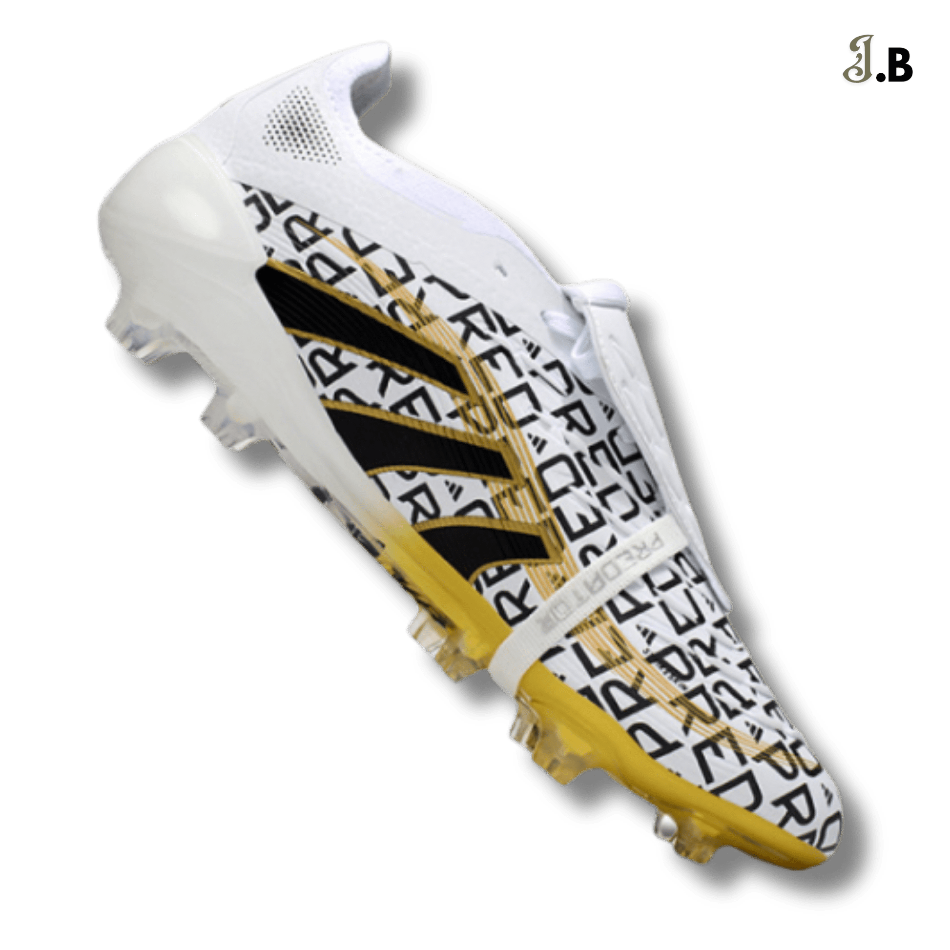Adidas White/Gold Predator Accuracy FG Cleats - JogaBonito - Athletic Shoes