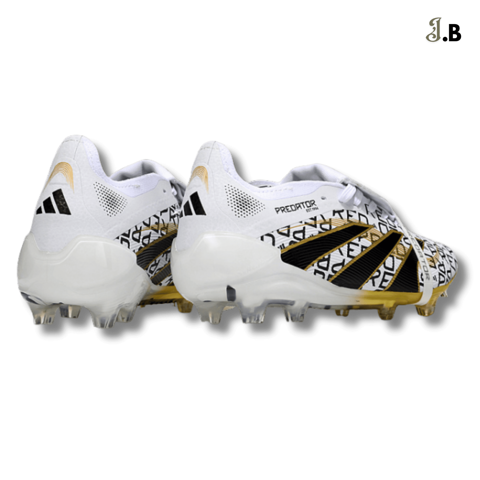Adidas White/Gold Predator Accuracy FG Cleats - JogaBonito - Athletic Shoes