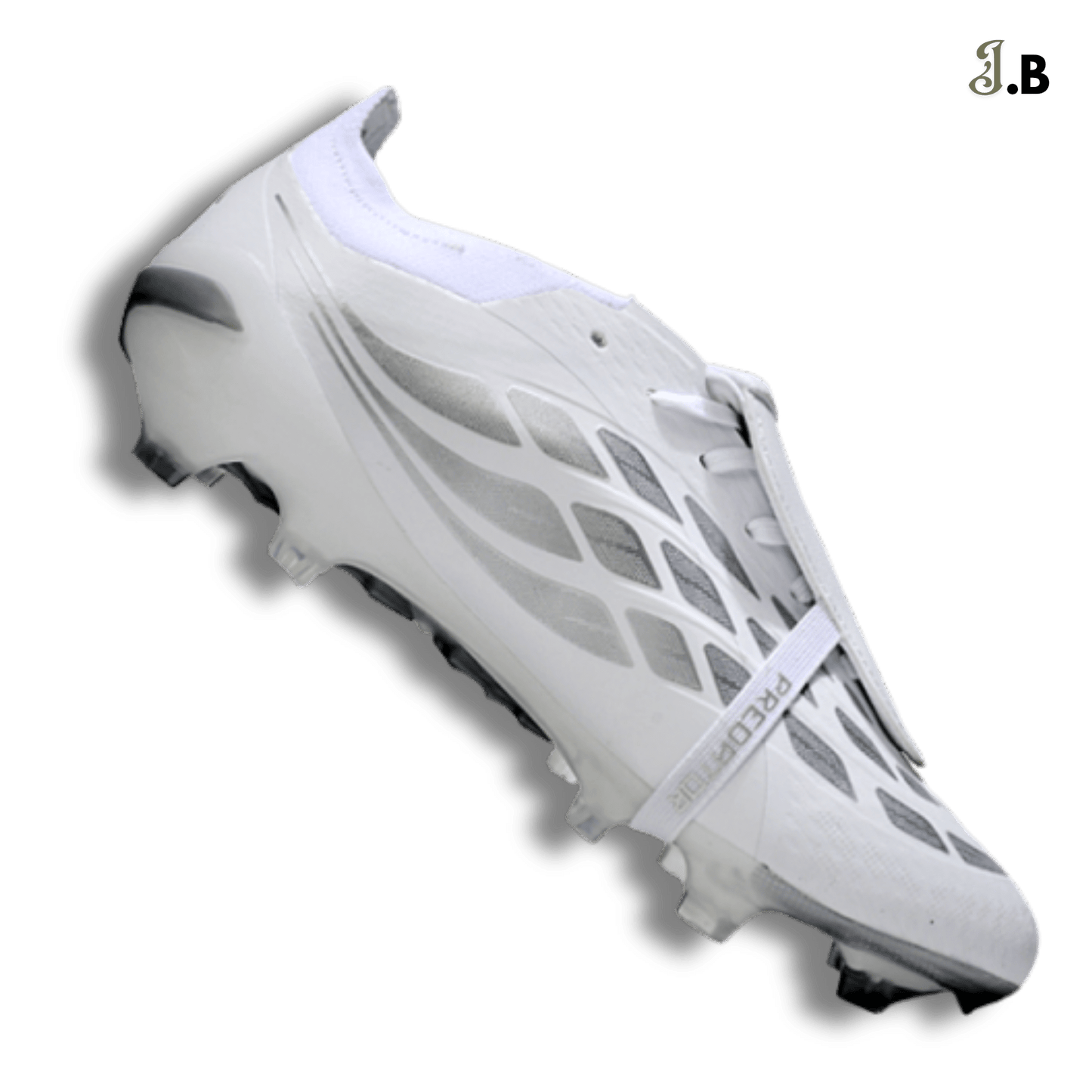 Adidas White/Grey Predator Accuracy Pro Tongue FG Cleats - JogaBonito - Athletic Shoes