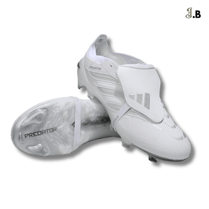 Adidas White/Grey Predator Accuracy Pro Tongue FG Cleats - JogaBonito - Athletic Shoes