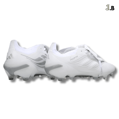Adidas White/Grey Predator Accuracy Pro Tongue FG Cleats - JogaBonito - Athletic Shoes