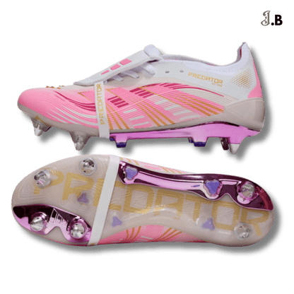 Adidas White/Pink Predator Accuracy FG Cleats - JogaBonito - Athletic Shoes