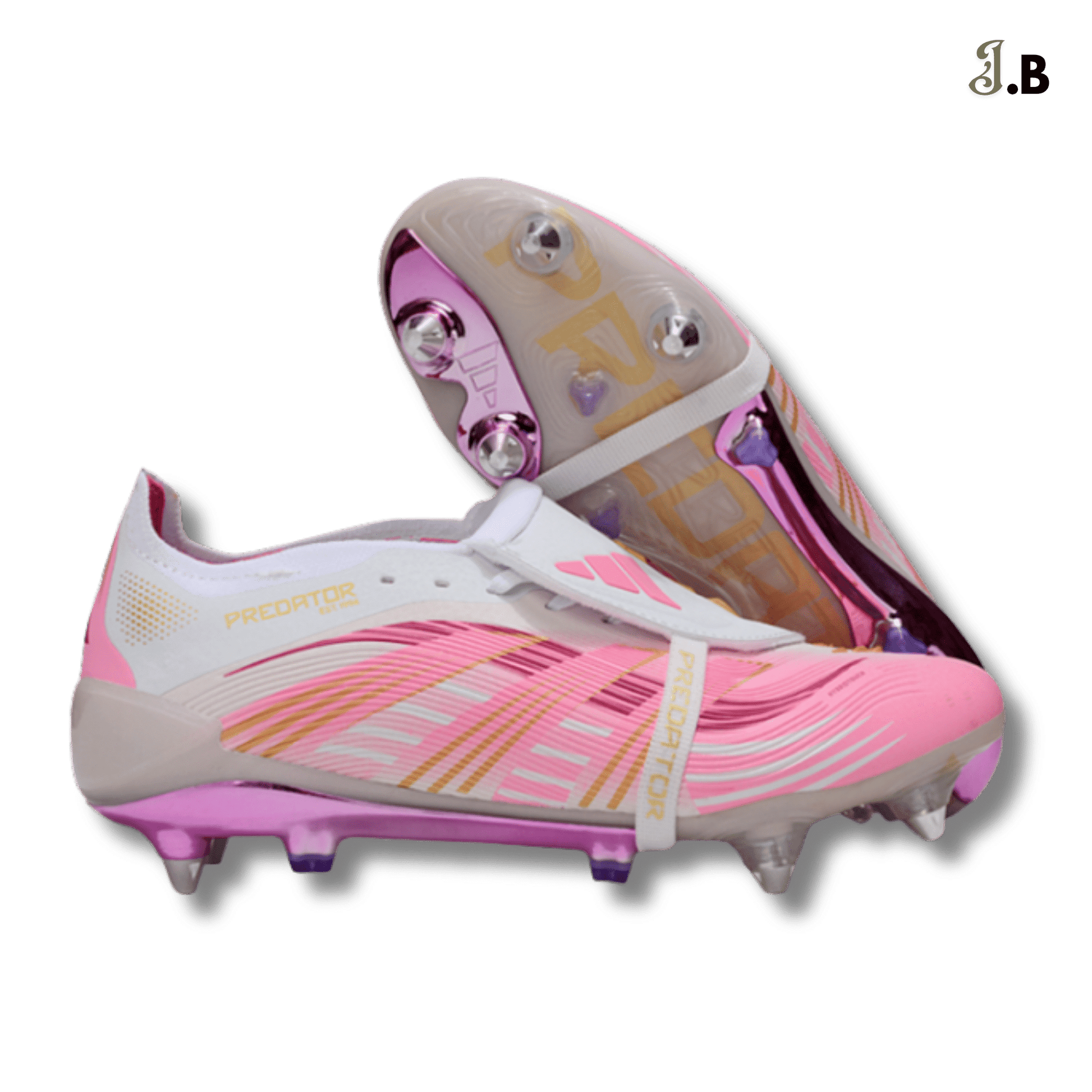 Adidas White/Pink Predator Accuracy FG Cleats - JogaBonito - Athletic Shoes