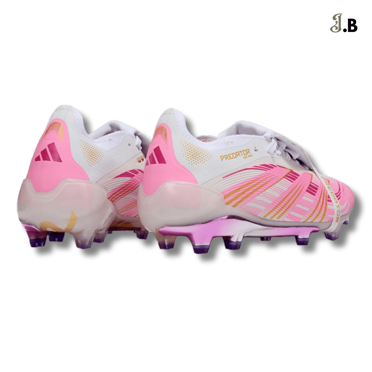 Adidas White/Pink Predator Elite Accuracy FG Cleats - JogaBonito - Athletic Shoes