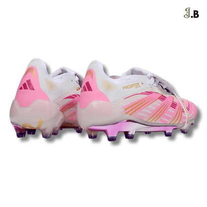 Adidas White/Pink Predator Elite Accuracy FG Cleats - JogaBonito - Athletic Shoes