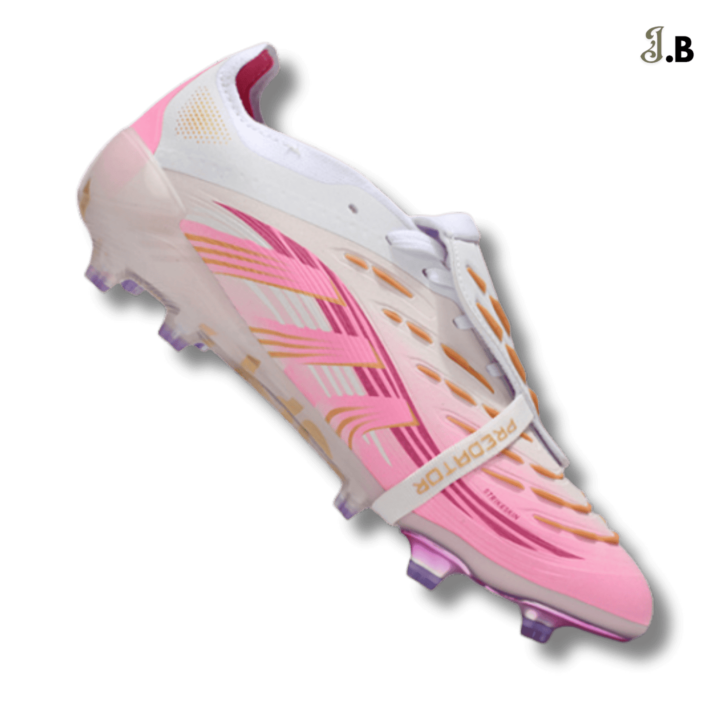 Adidas White/Pink Predator Elite Accuracy FG Cleats - JogaBonito - Athletic Shoes