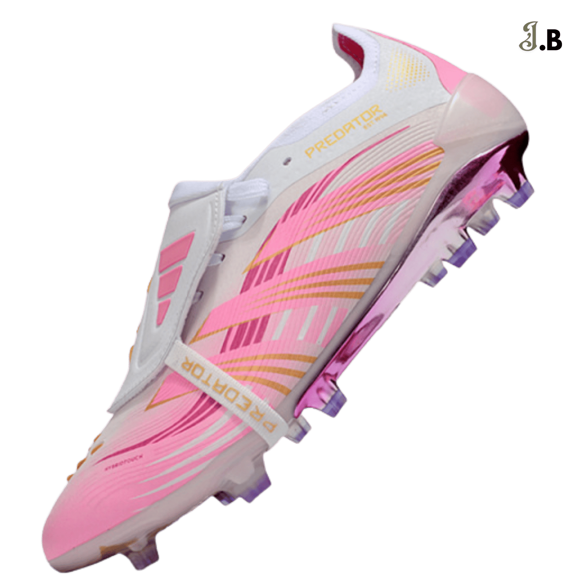 Adidas White/Pink Predator Elite Accuracy FG Cleats - JogaBonito - Athletic Shoes