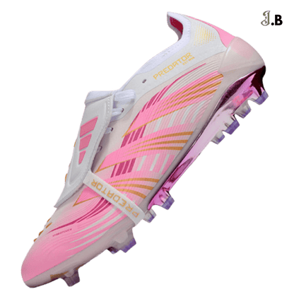Adidas White/Pink Predator Elite Accuracy FG Cleats - JogaBonito - Athletic Shoes