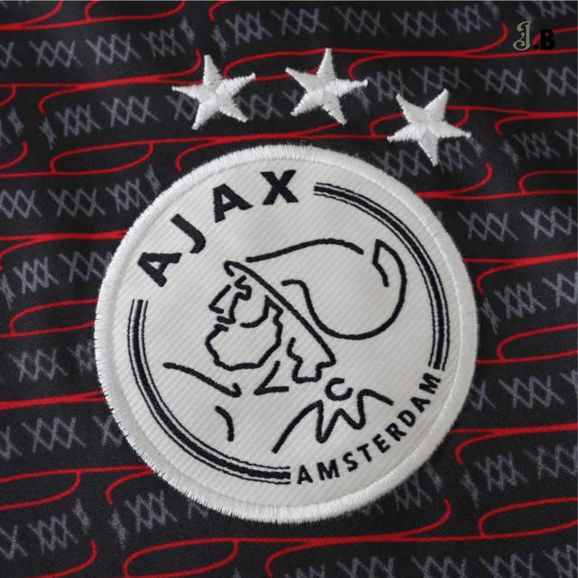 AFC Ajax 24 Black Patterned Training Jersey - JogaBonito - Jersey