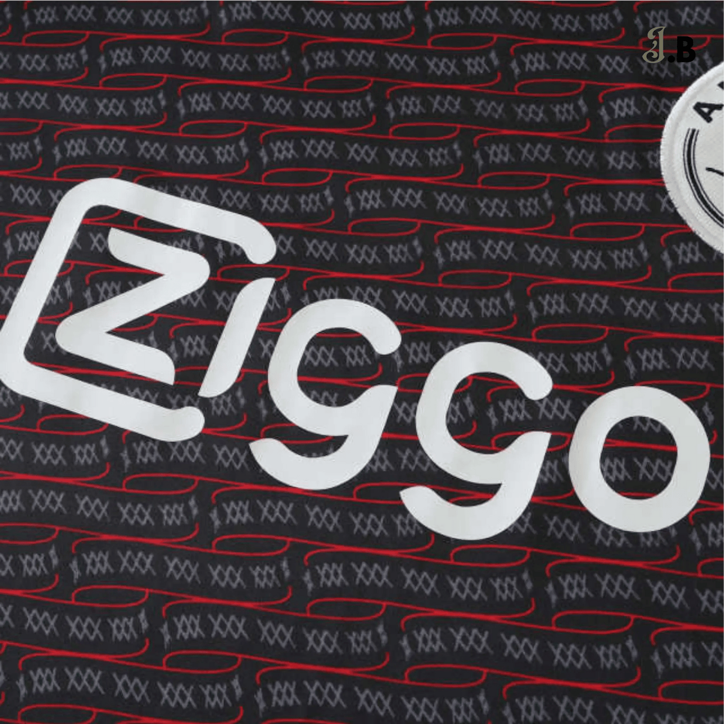 AFC Ajax 24 Black Patterned Training Jersey - JogaBonito - Jersey