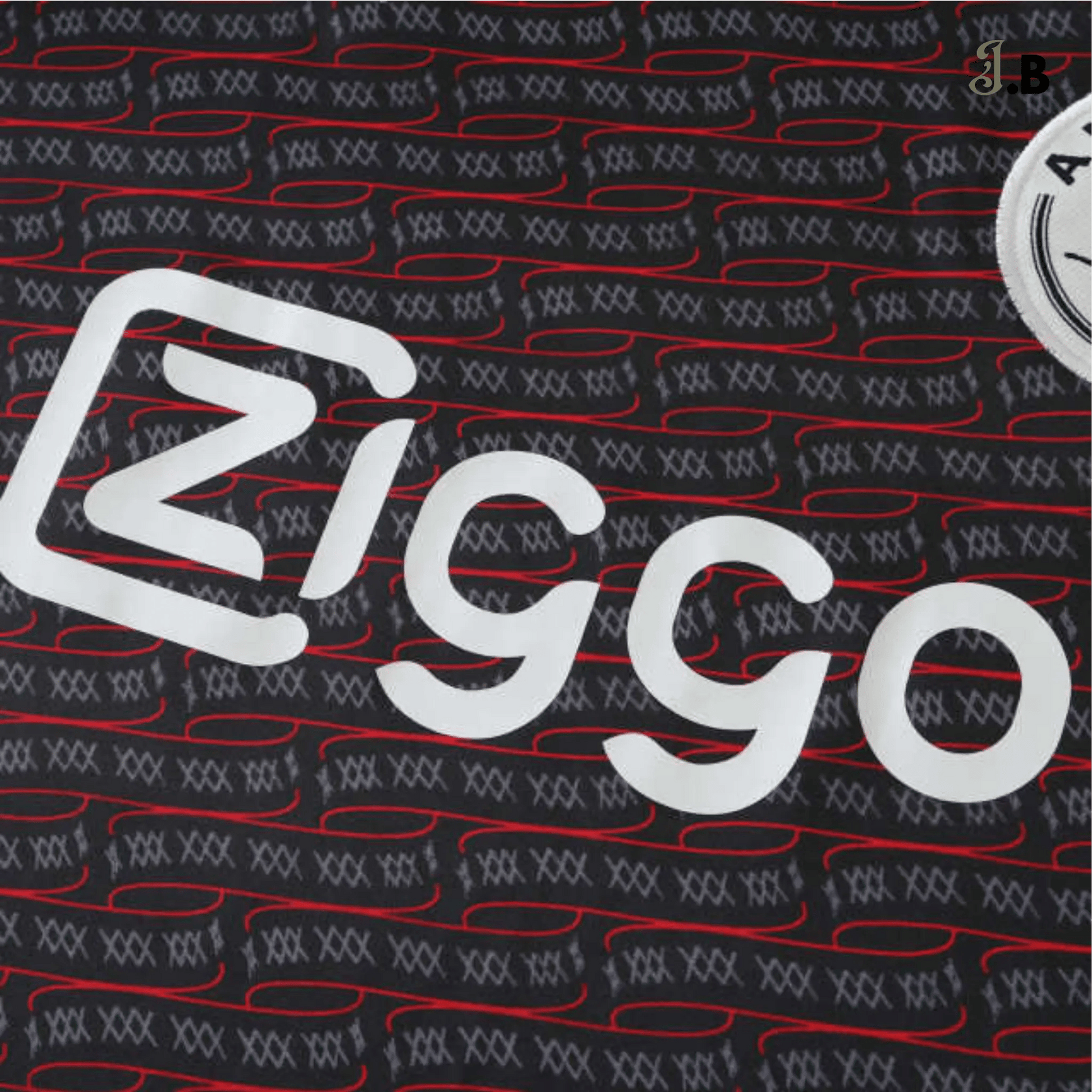AFC Ajax 24 Black Patterned Training Jersey - JogaBonito - Jersey