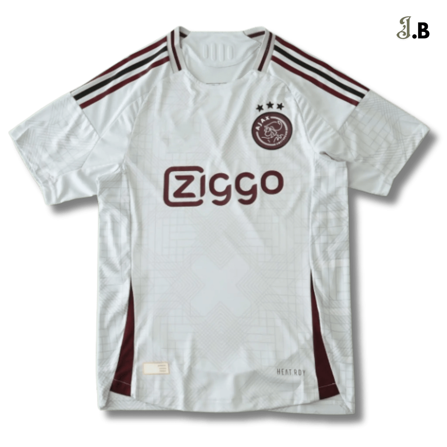 AFC Ajax Vintage White & Maroon 3rd Player Jersey - JogaBonito - Jersey